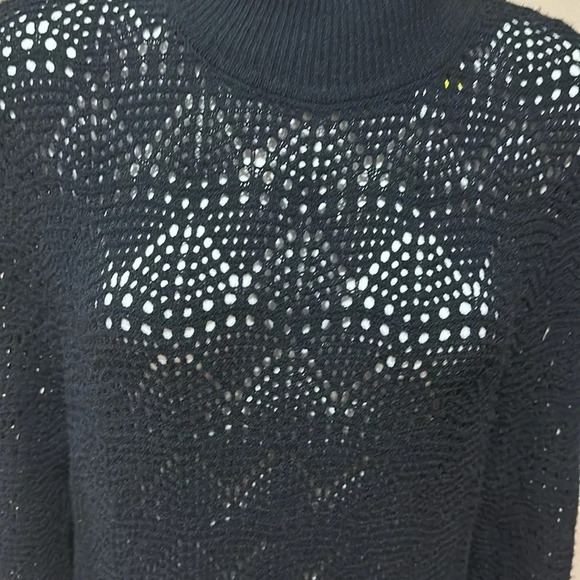 FRYE
Women's Mock-Neck Pointelle-Stitch Maxi Dress - Picture 3 of 9